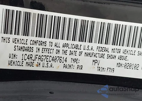 2014 Jeep Grand Cherokee Laredo z USA, uszkodzony, nr VIN 1C4RJFAG7EC407614